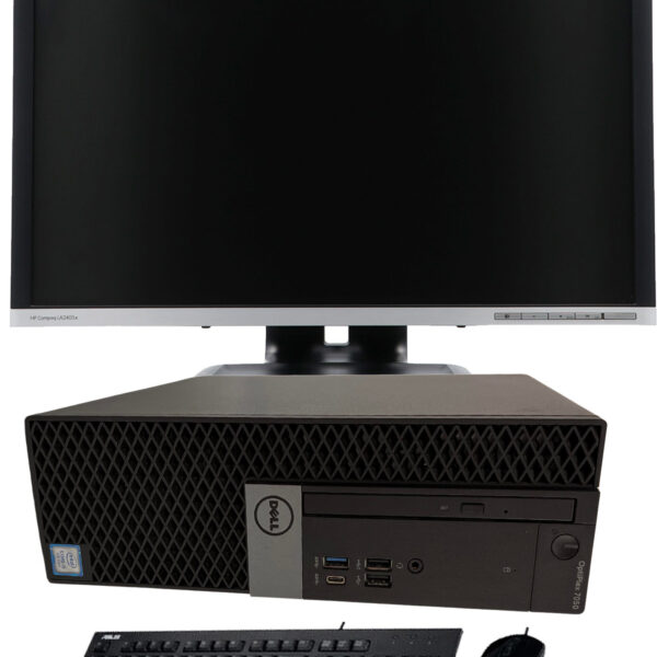 PACK DELL 7040 I3-6100 8GB RAM 128 SSD + MONITOR 24 PULGADAS FULLHD + RATÓN Y TECLADO