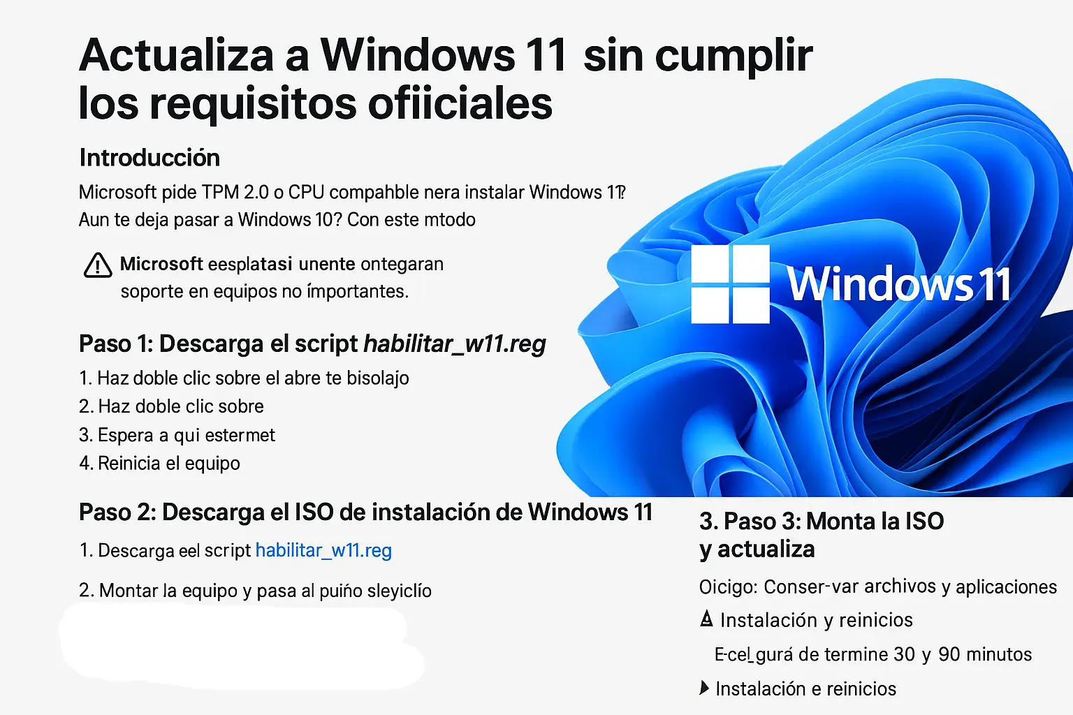 Actualiza a Windows 11 sin cumplir los requisitos: guía paso a paso 1 Actualiza w11 sin requisitos 1