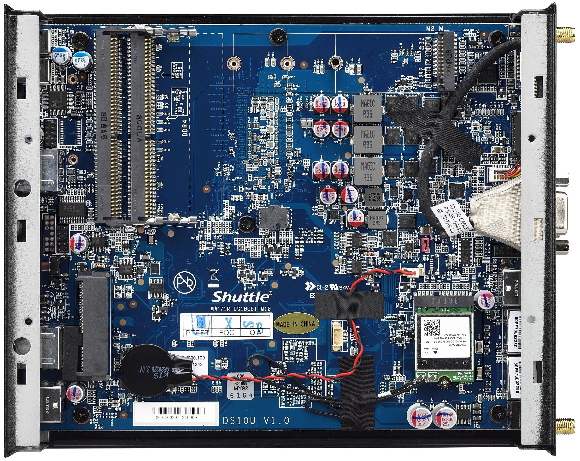 DS10U-inside-2 SHUTLLE DS20U i3-10110U 8GB RAM 240 SSD
