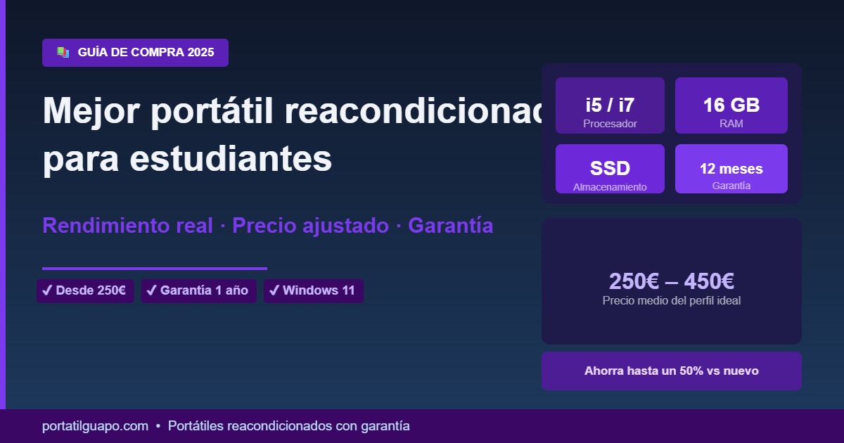 portátil reacondicionado para estudiantes