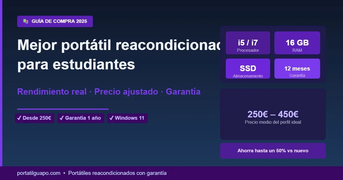 portátil reacondicionado para estudiantes
